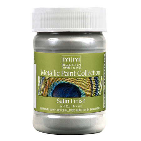 Modern Masters Metallic Paint, WaterBase, Silver, 6 oz ME150